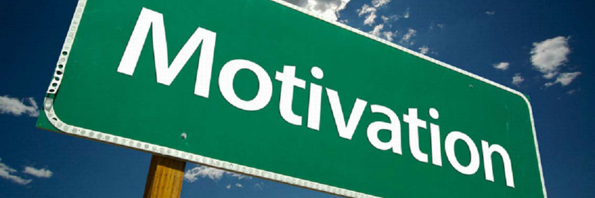 Skilt med skriften motivation